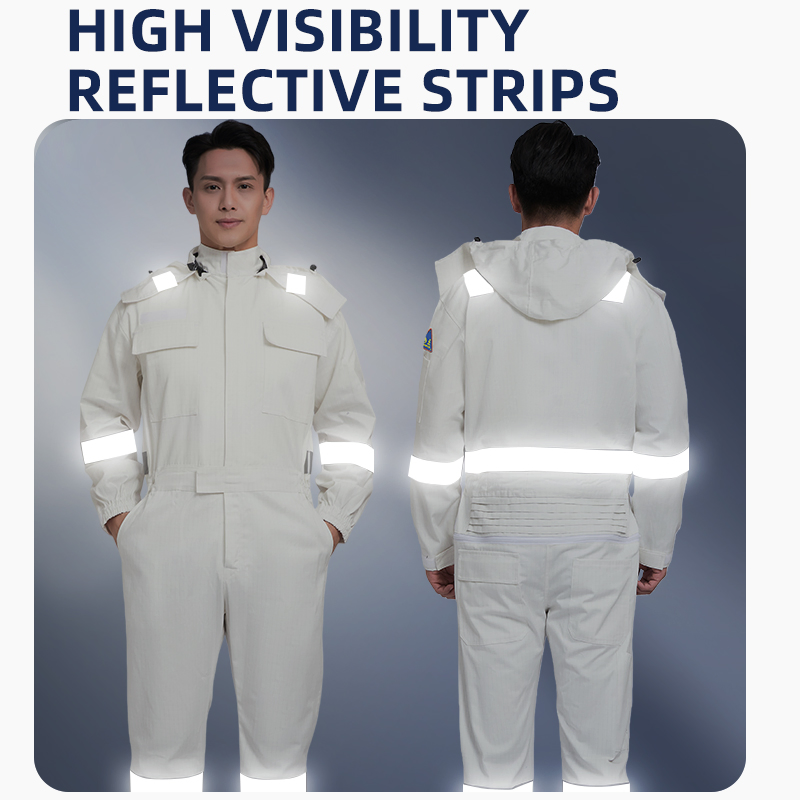 Ropa de trabajo reflectante antiestática retardante de llama para planta industrial 235GSM EPP de seguridad para todas las estaciones color personalizado