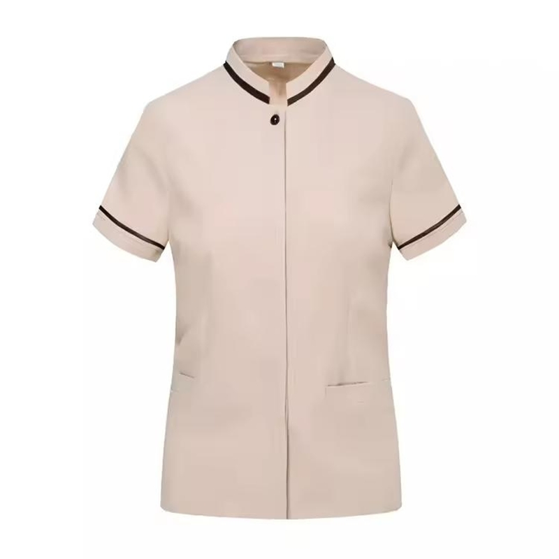 Estilo de moda del personal del hotel, uniforme del servicio de habitaciones y del personal de limpieza