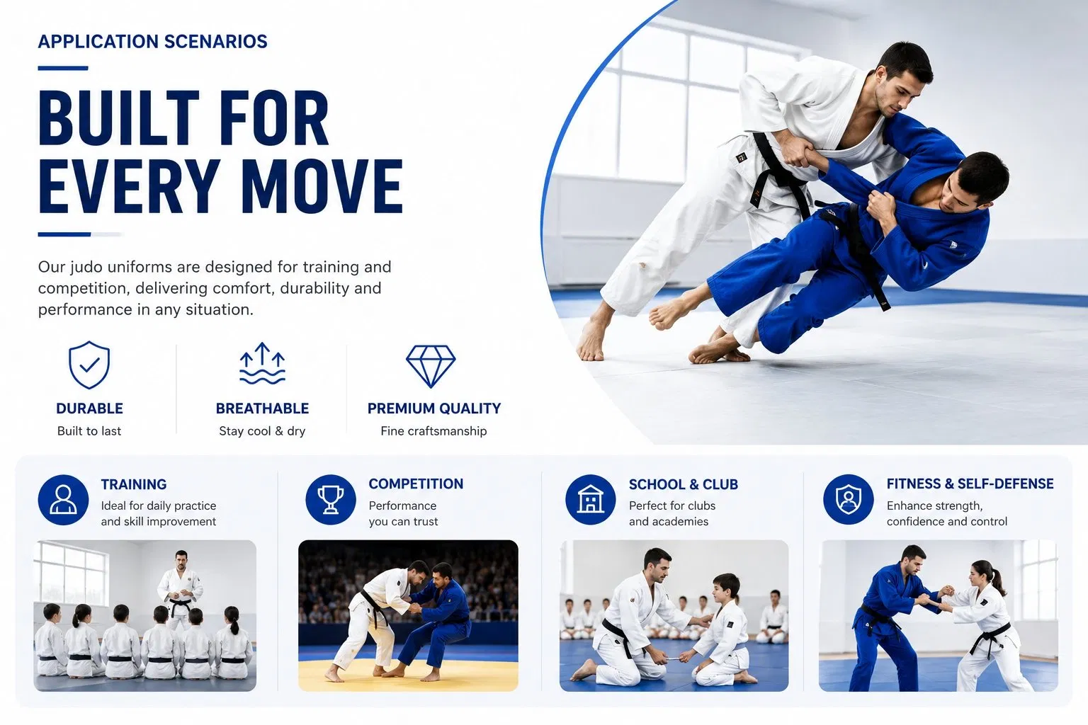 Proveedor de Gi de Competición Profesional de Judo Pesado