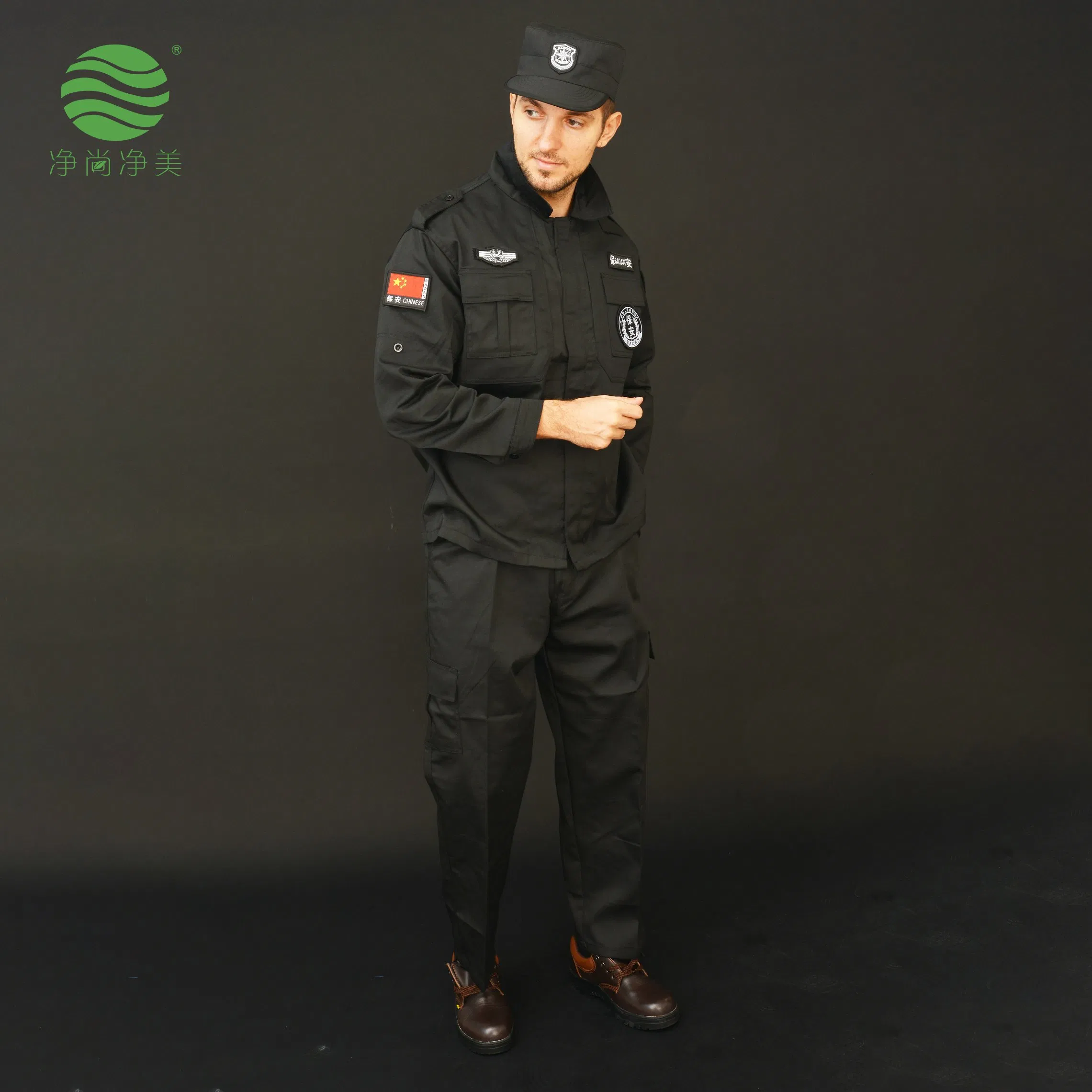 Uniforme de seguridad de alta calidad y táctico para el equipo de guardias corporativos, duradero, con tela transpirable de mezcla de poliéster y algodón
