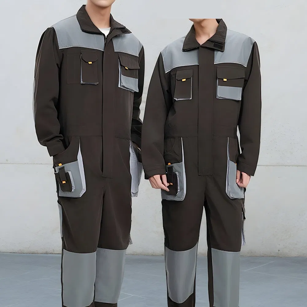Ropa de trabajo para hombres de estilo moderno, serie popular, uniforme de trabajo unisex de poliéster puro para exteriores en fábricas
