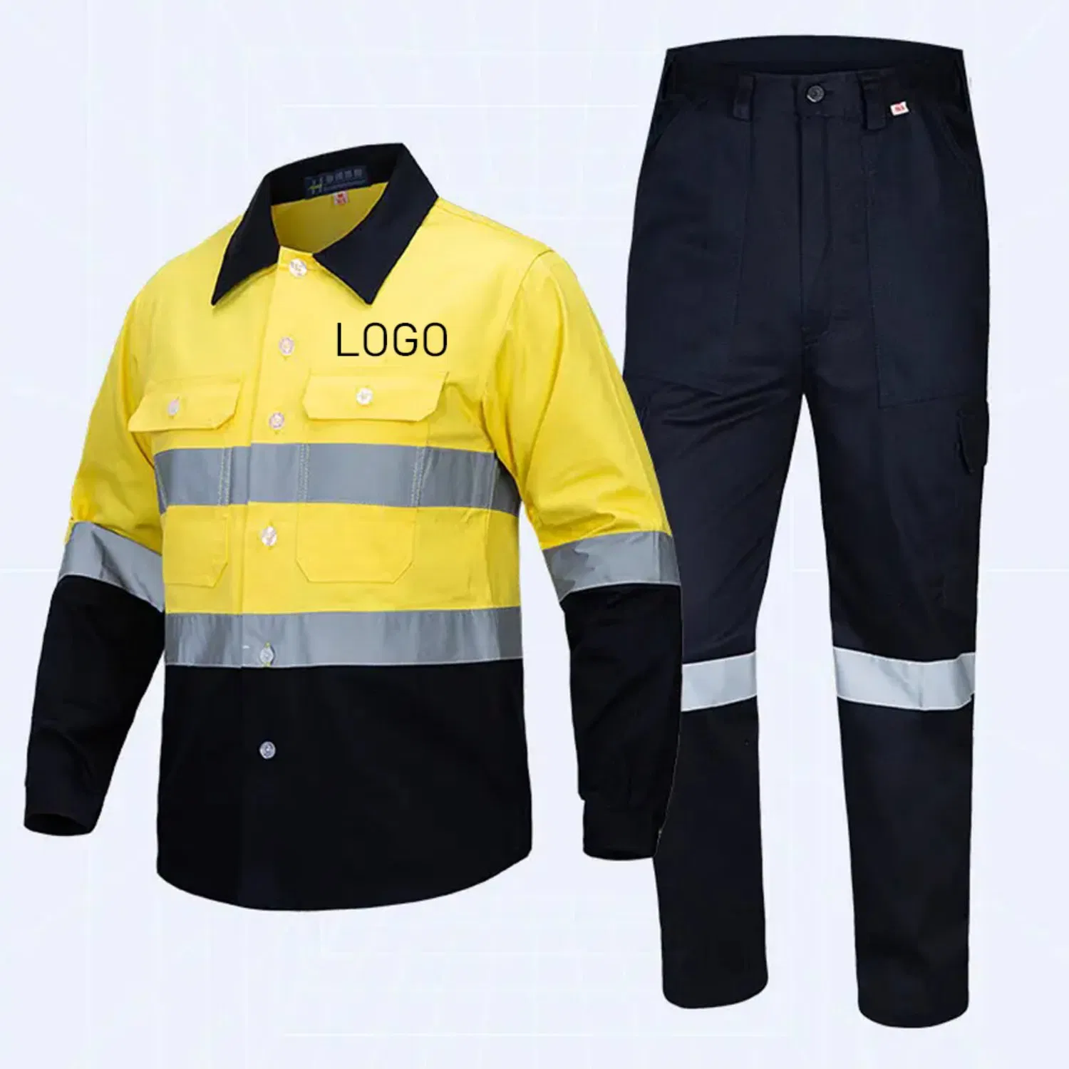 Ropa de trabajo unisex de alta calidad y antiestática, mono de trabajo con cierre de botón de alta tenacidad, uniforme de trabajo seguro, ropa de tela sostenible, OEM