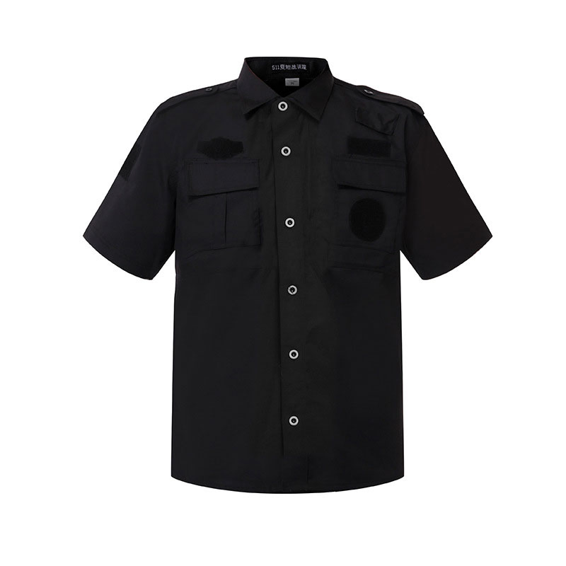 Camisa de uniforme de seguridad personalizada de color blanco para hombres, ropa de seguridad de oficina transpirable