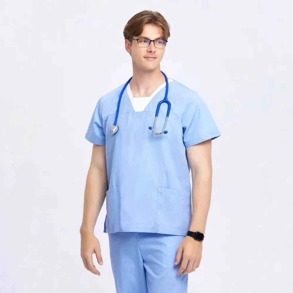 Venta Caliente Uniforme Médico Ropa de Hospital Uniforme de Doctor Diseño Unisex Uniforme de Scrubs Unisex para Hombre y Mujer