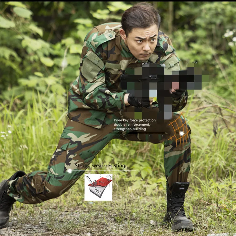 Uniforme táctico de camuflaje de poliéster y algodón resistente estilo Acu para hombres, venta directa de fábrica, conjunto de uniforme Acu de camuflaje Multicam de alta calidad