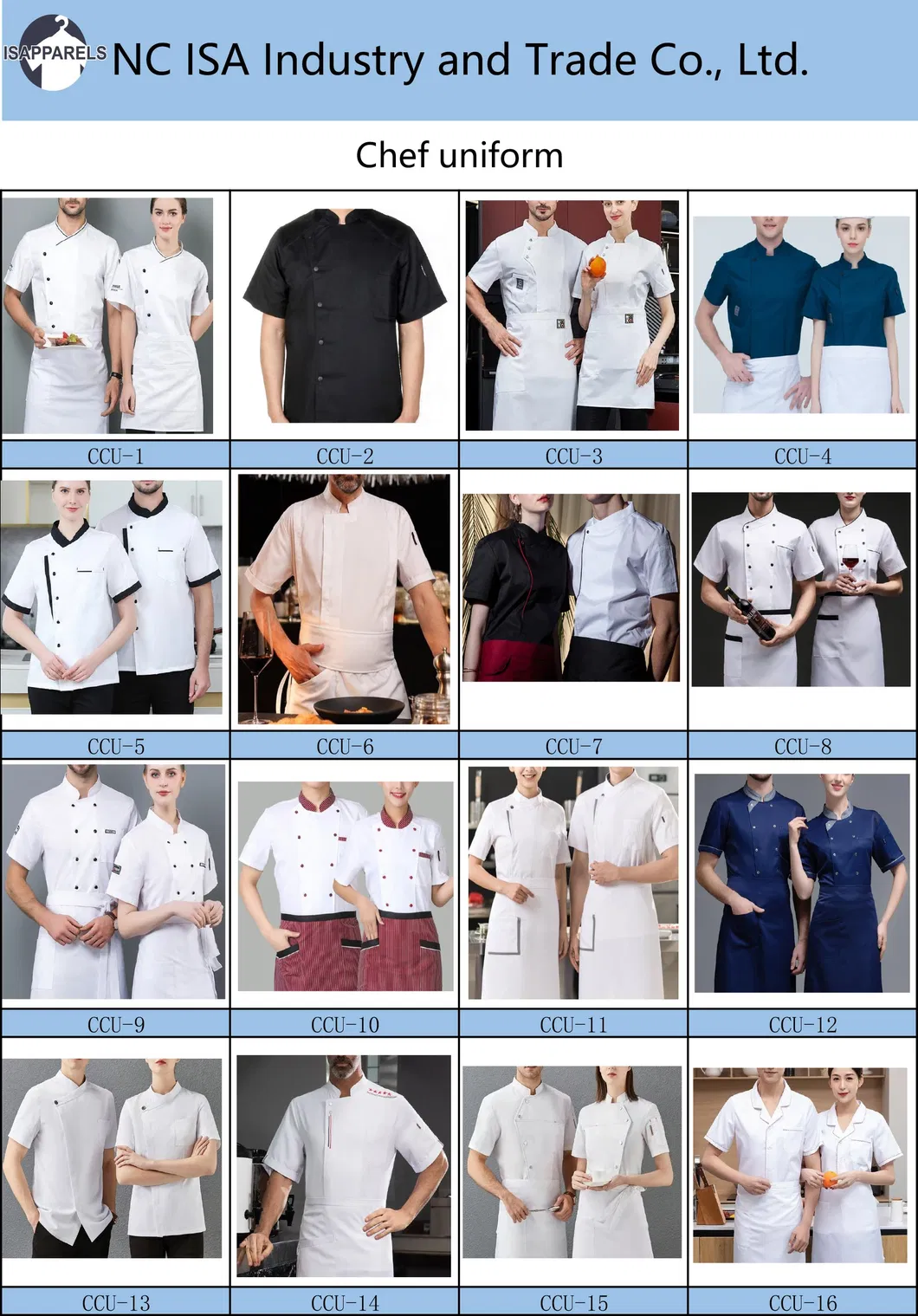 Uniformes de chef personalizables de alta calidad para restaurantes