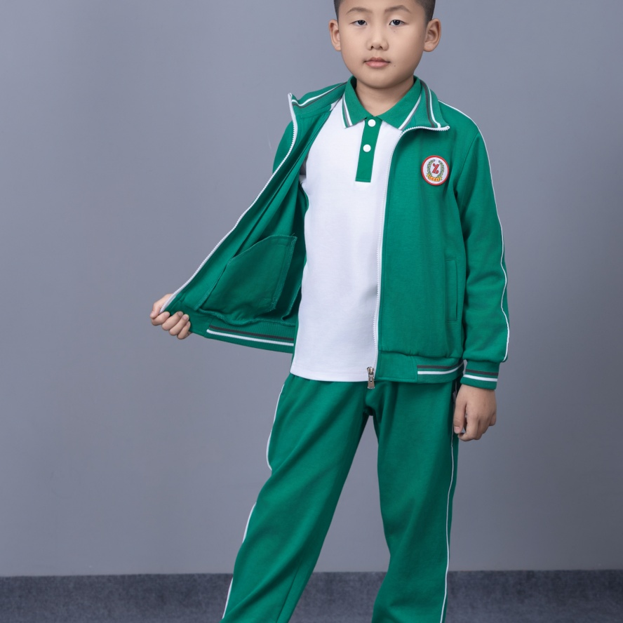 Uniforme escolar unisex de fácil cuidado para niños de marca propia para escuela privada