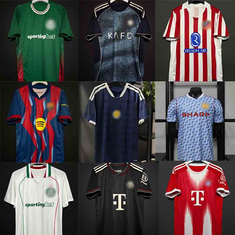 26/27 Jerseys vintage al por mayor y al por menor de alta calidad, camisetas de fútbol tailandesas, ropa de marca, ropa de fútbol, uniforme, kits de fútbol