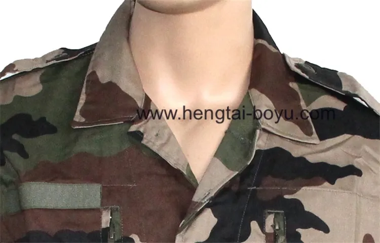 Suministro de fábrica estilo camuflaje de soldados franceses F1 F2 proveedor de tela de uniforme de soldados