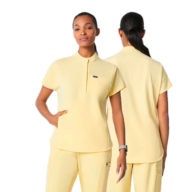 Uniforme de hospital cómodo para enfermería al por mayor, uniforme de tejido transpirable de spandex y algodón, conjuntos de uniforme de diseño moderno