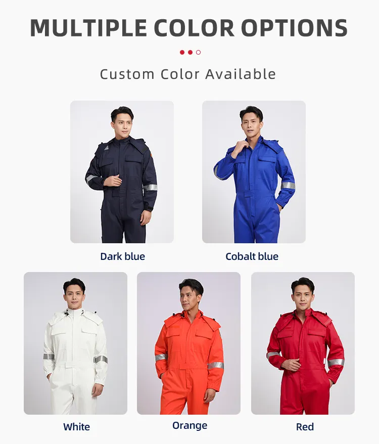 Ropa de trabajo reflectante antiestática retardante de llama para planta industrial 235GSM EPP de seguridad para todas las estaciones color personalizado