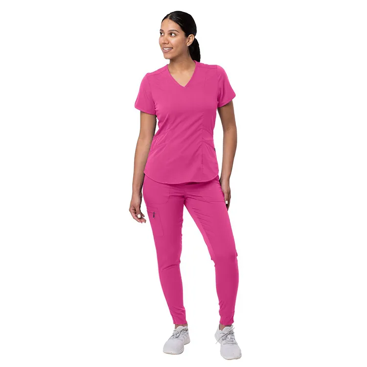Conjunto de Scrubs Túnica Uniforme SPA Moda Scrubs Joggers Atléticos Traje Uniformes Médicos
