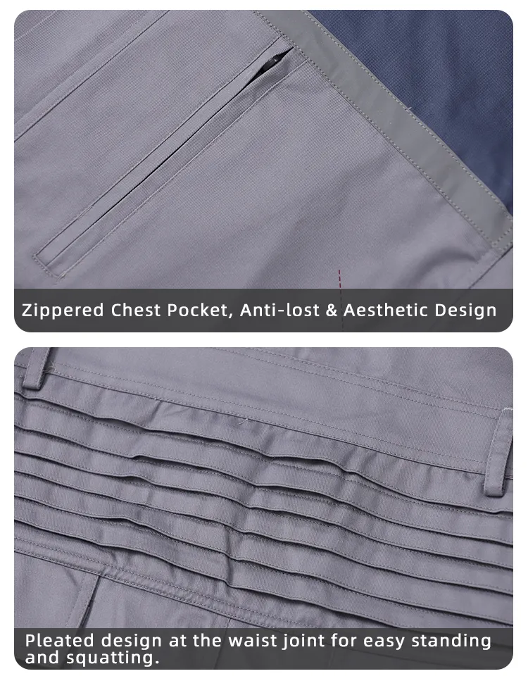 Conjunto de trabajo de dos piezas antiestático uniforme de seguridad ESD industrial ropa de protección duradera soporte de logotipo personalizado