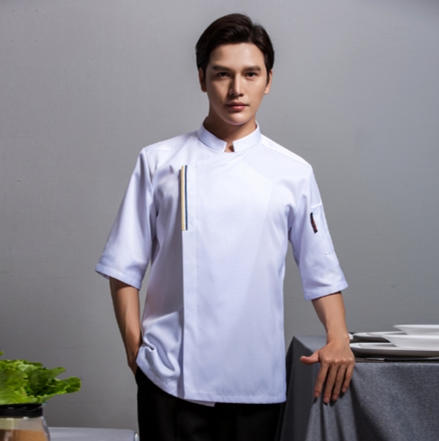 Uniforme de chef de manga larga y corta cómodo para cocina de panadería