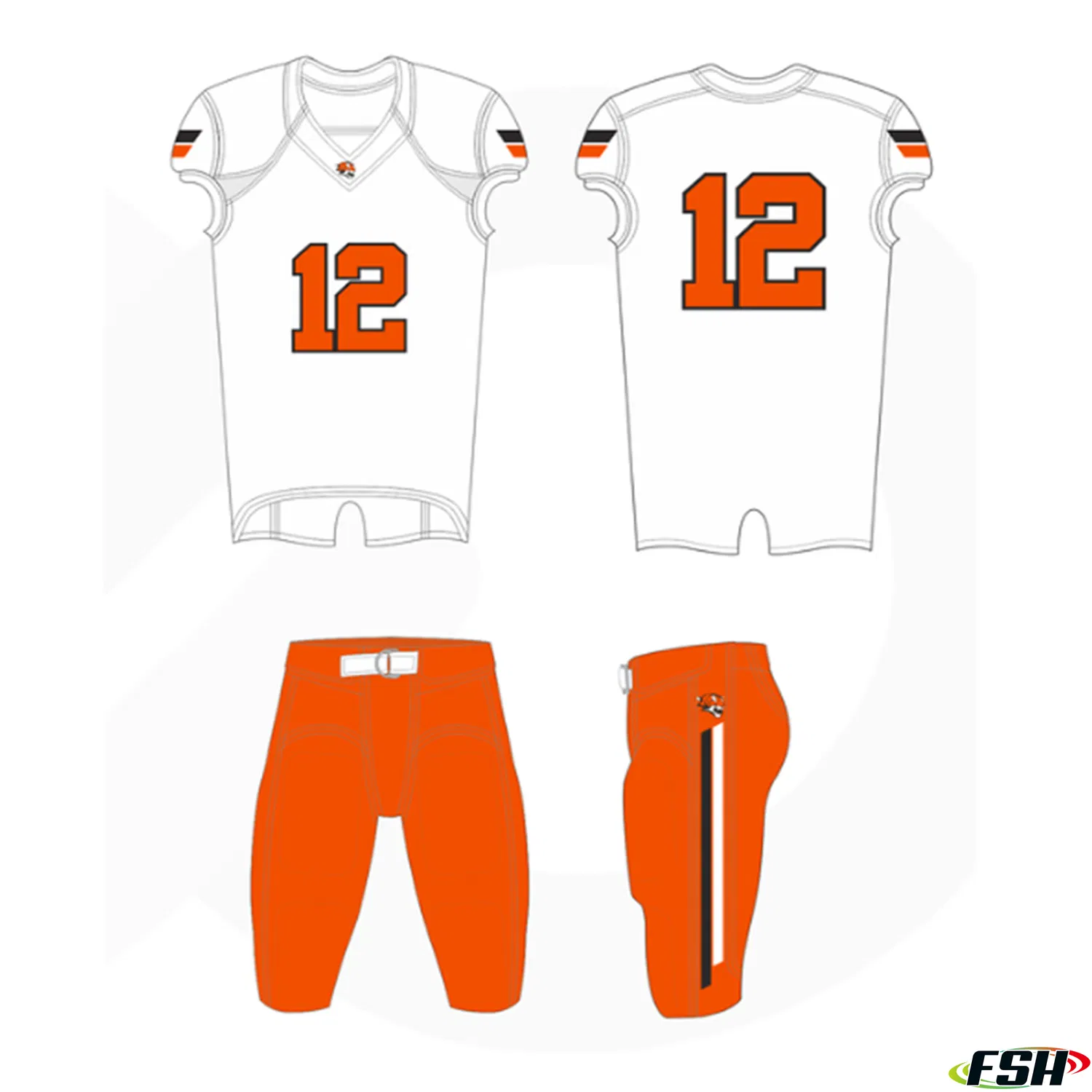 Buen precio uniforme de fútbol americano personalizado sublimado transpirable y duradero