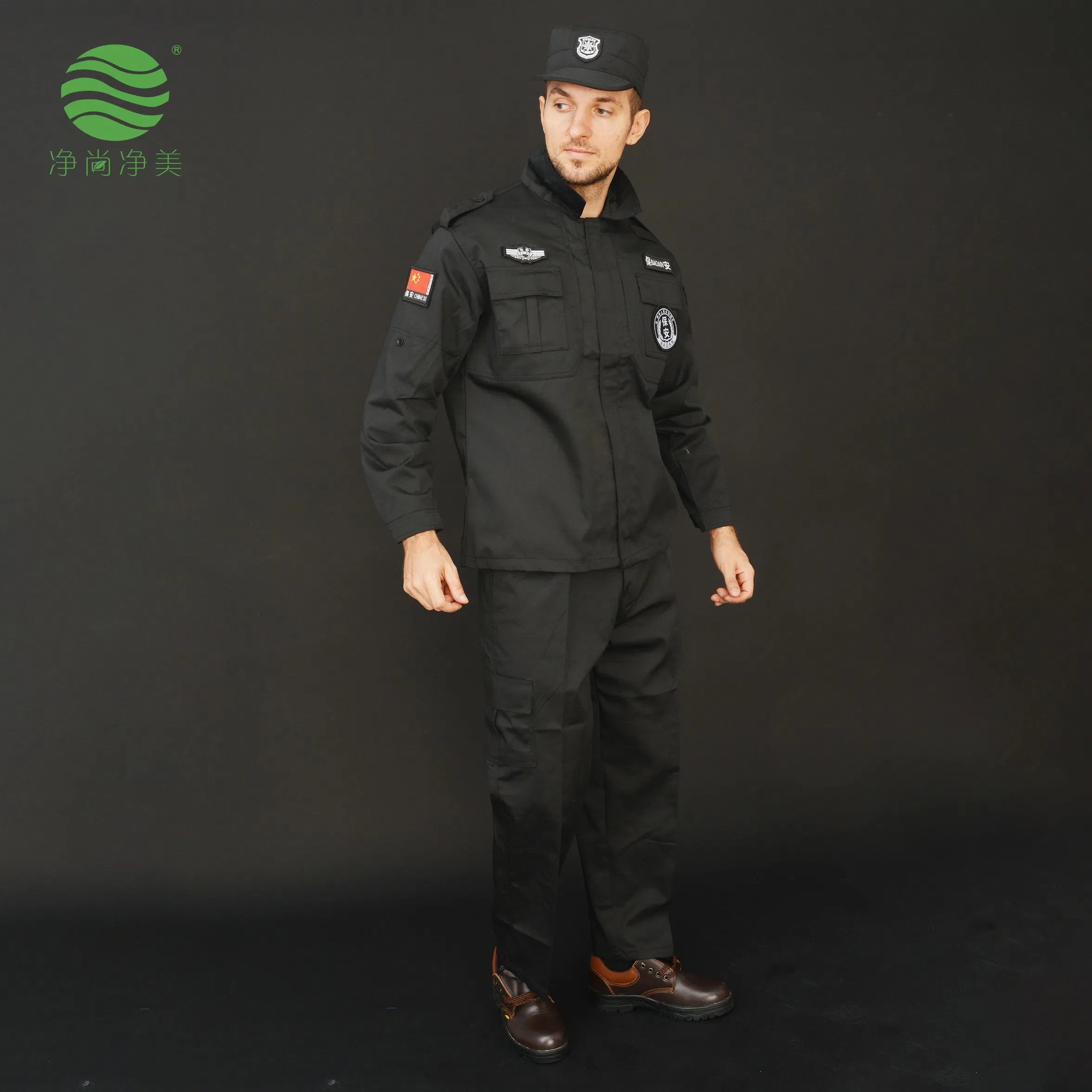 Uniforme de seguridad de alta calidad y táctico para el equipo de guardias corporativos, duradero, con tela transpirable de mezcla de poliéster y algodón