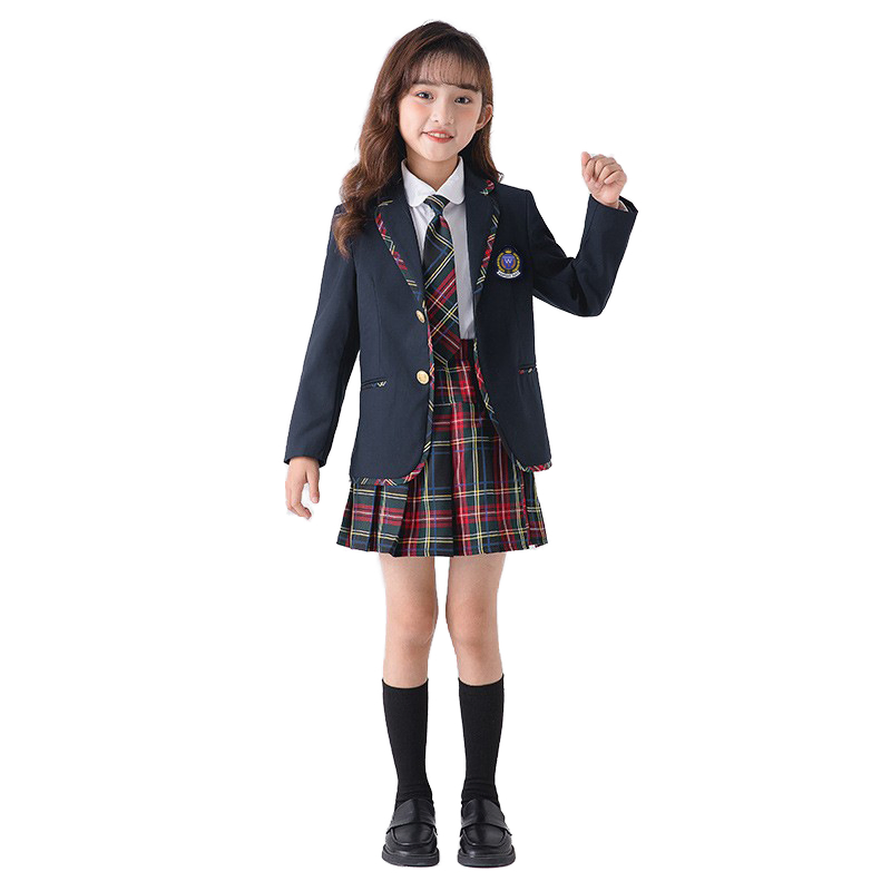 Uniforme escolar de estilo deportivo de verano en algodón puro a rayas amarillas con insignia personalizada