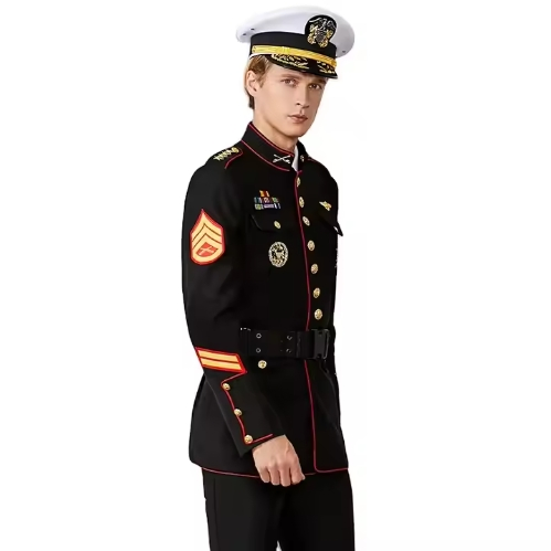 Uniforme de seguridad negro para oficiales estilo estadounidense, uniforme de comandante