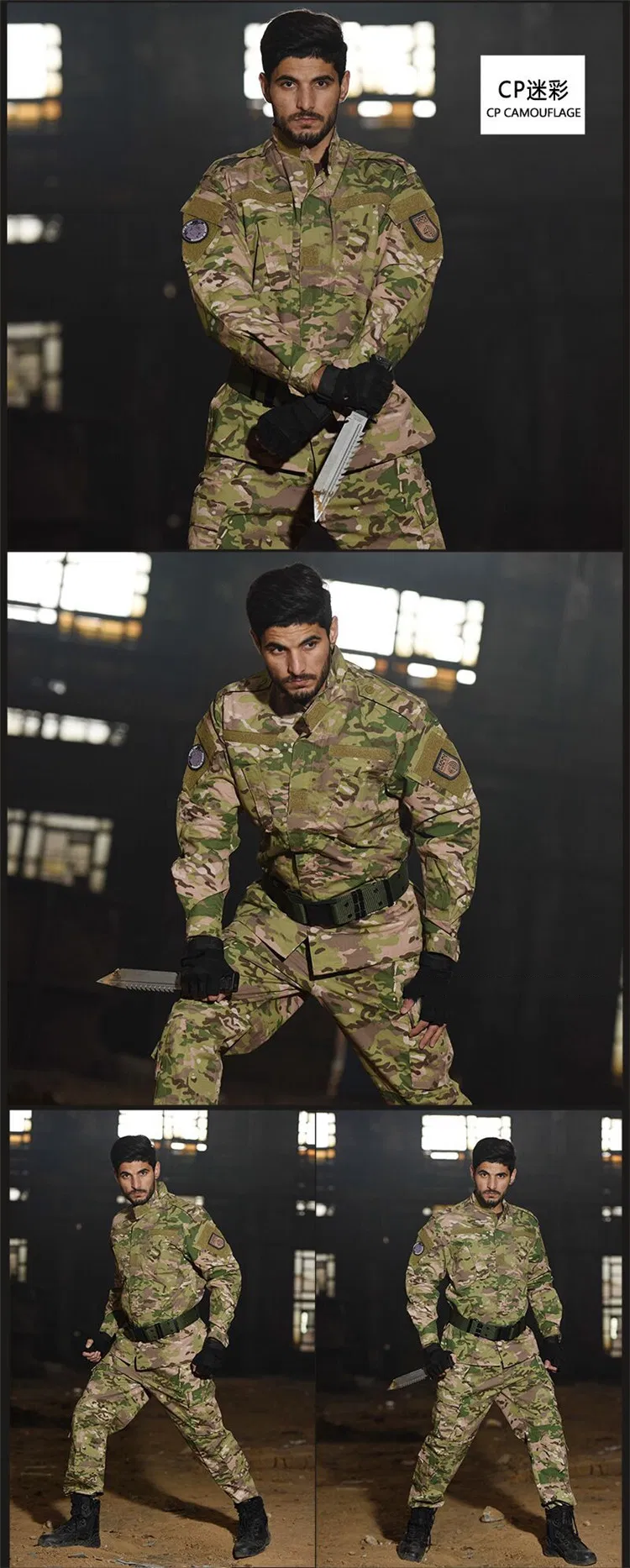 Nuevo Traje Táctico Digital Desértico Transpirable Multicolor para Hombres, Uniformes de Combate Acu Camuflaje de Manga Larga para Caza al Aire Libre