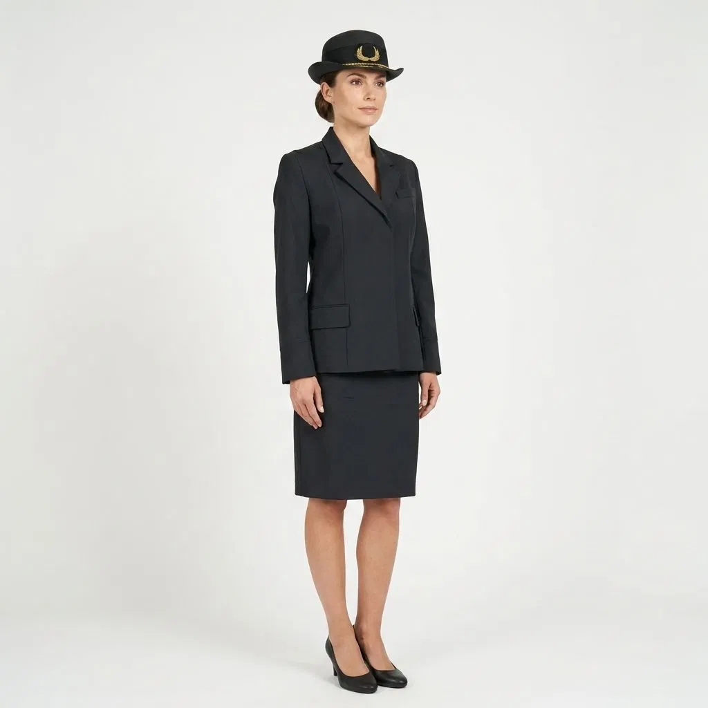 Traje elegante para mujeres, uniforme para un atuendo de trabajo con estilo y vestimenta de oficina