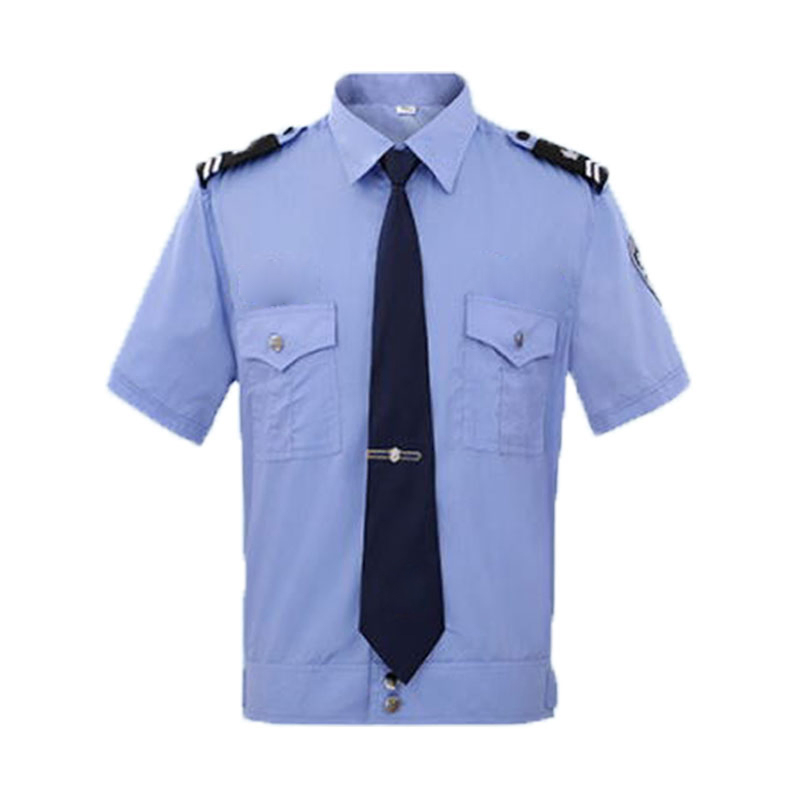 Camisa de seguridad transpirable con cintura ajustable, epaulettes duraderos, costuras reforzadas, uniforme de fácil cuidado, vestimenta de seguridad