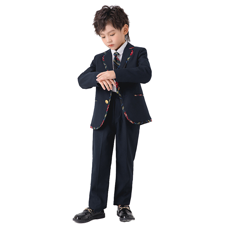 Uniforme escolar de estilo deportivo de verano en algodón puro a rayas amarillas con insignia personalizada