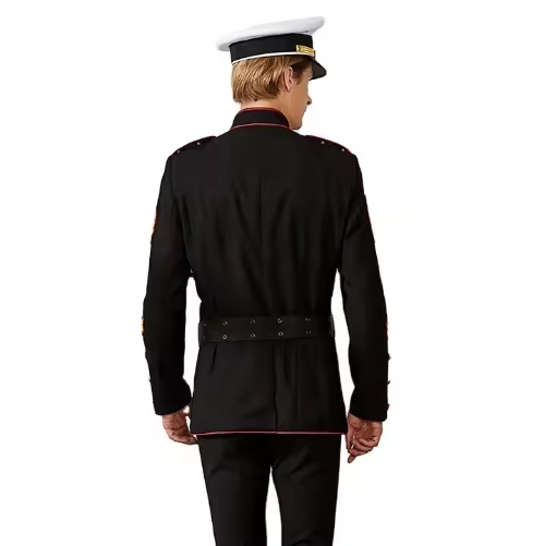 Uniforme de seguridad negro para oficiales estilo estadounidense, uniforme de comandante
