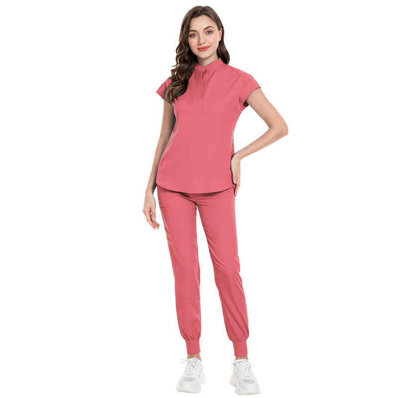 Conjunto de uniforme de enfermería profesional para hospital, joggers transpirables y suaves, uniforme de scrubs