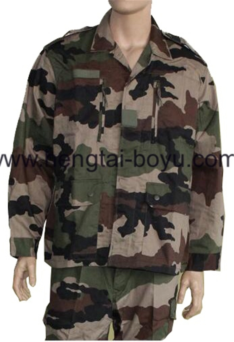 Suministro de fábrica estilo camuflaje de soldados franceses F1 F2 proveedor de tela de uniforme de soldados