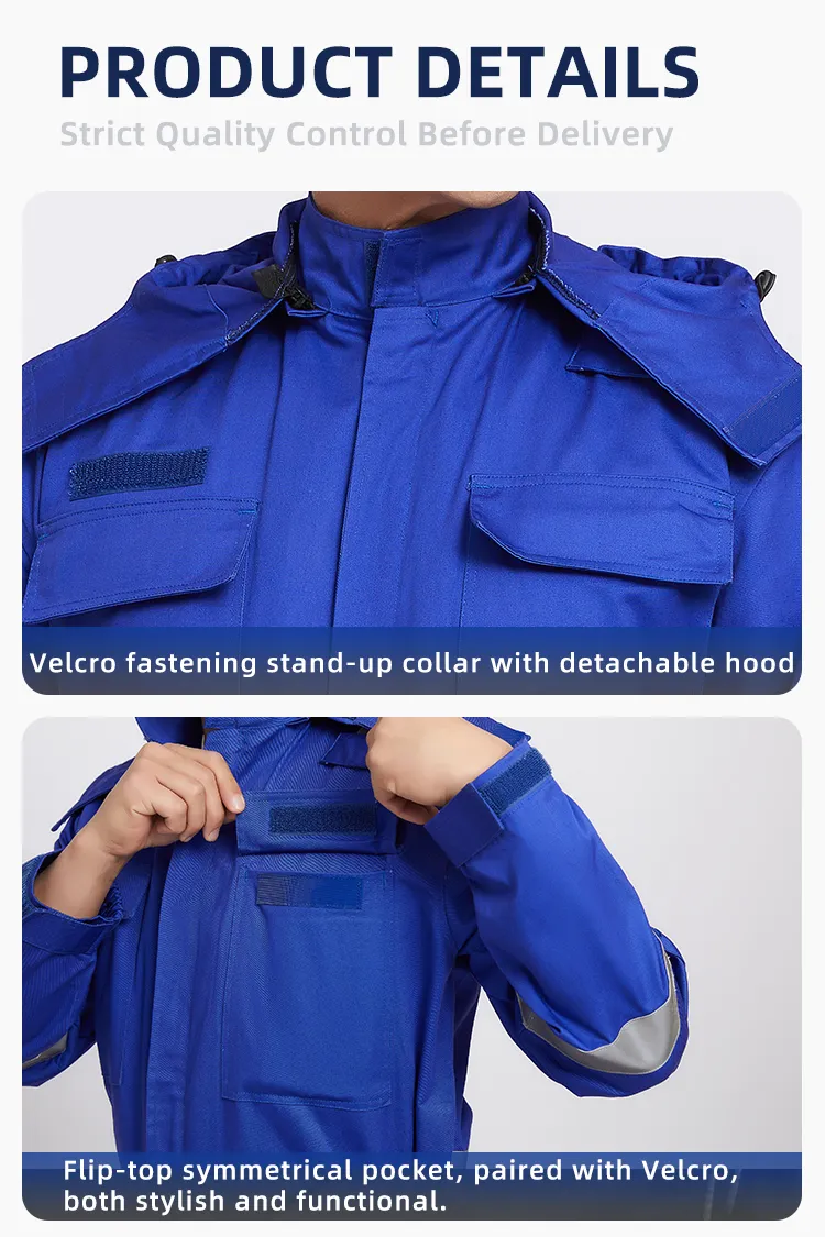 Ropa de trabajo reflectante antiestática retardante de llama para planta industrial 235GSM EPP de seguridad para todas las estaciones color personalizado