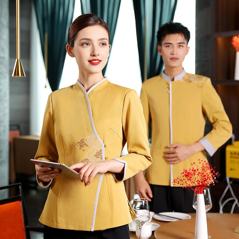 Uniformes de servicio profesional para restaurantes chinos elegantes