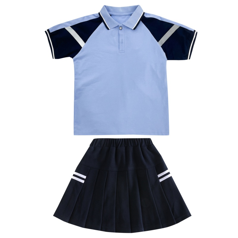 Conjunto de uniforme escolar personalizado para niños, ropa deportiva transpirable de verano