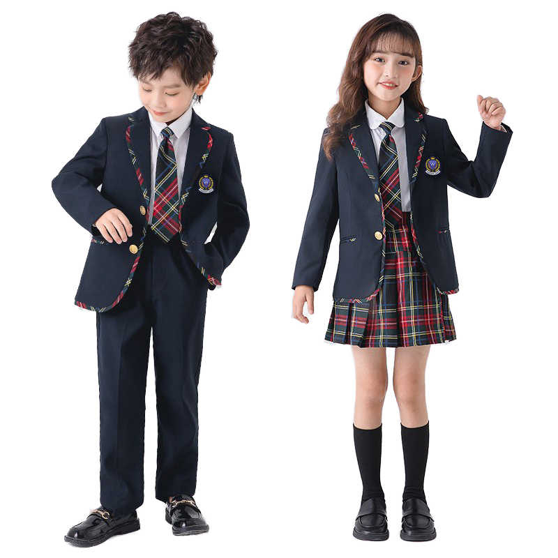 Uniforme escolar de estilo deportivo de verano en algodón puro a rayas amarillas con insignia personalizada