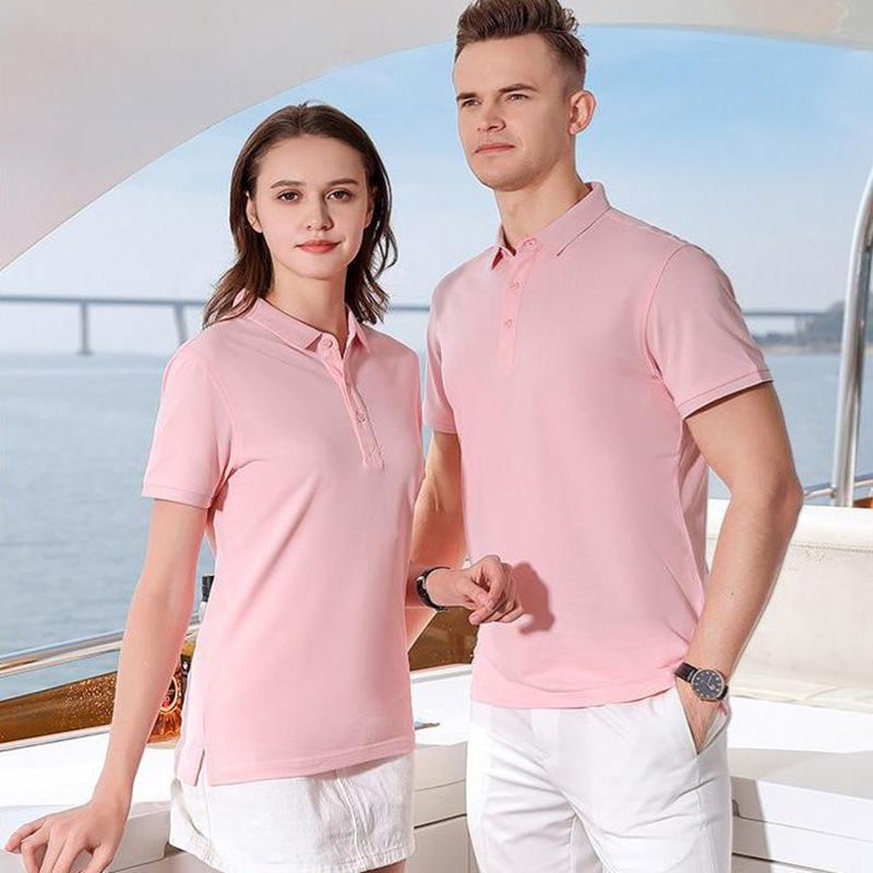 Camisa polo de algodón en blanco personalizada para negocios, uniformes para el personal de restaurantes y hoteles