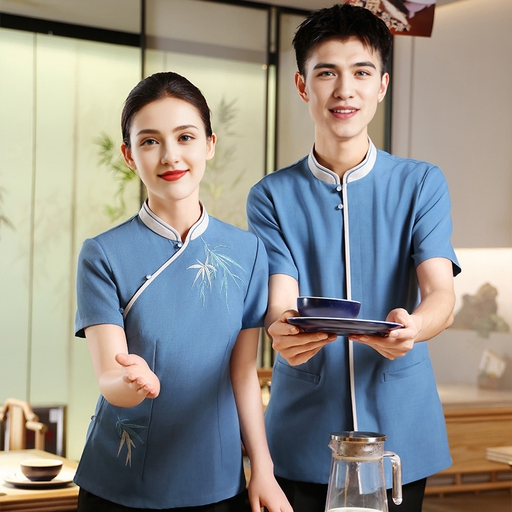 Uniforme de camarera de restaurante chino antiestático de doble uso para cocina, corredor de alimentos y vestimenta de trabajo para recepción de hotel