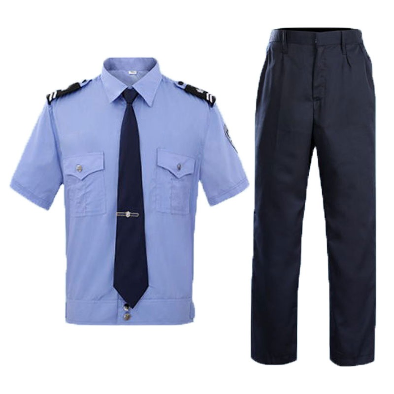 Camisa de seguridad transpirable con cintura ajustable, epaulettes duraderos, costuras reforzadas, uniforme de fácil cuidado, vestimenta de seguridad