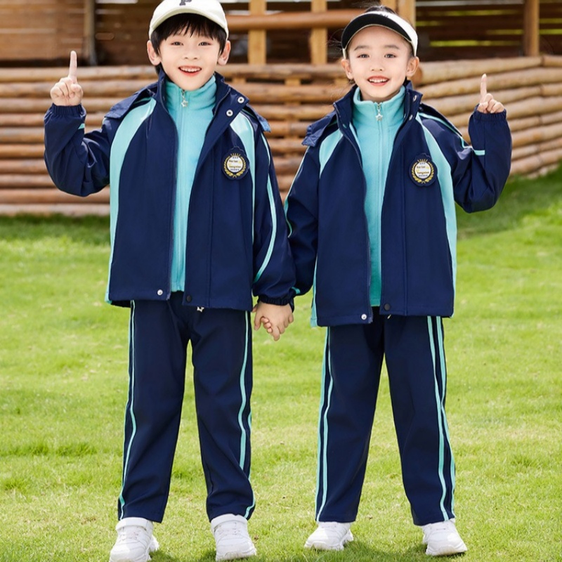 Conjuntos de uniformes escolares personalizados para niños, chaquetas, pantalones y chándales en combinación de colores