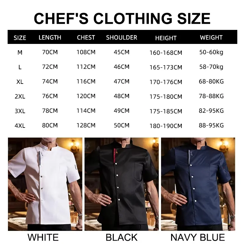 Nuevos uniformes de trabajo para chefs en hotel de banquetes, restaurante y cantina