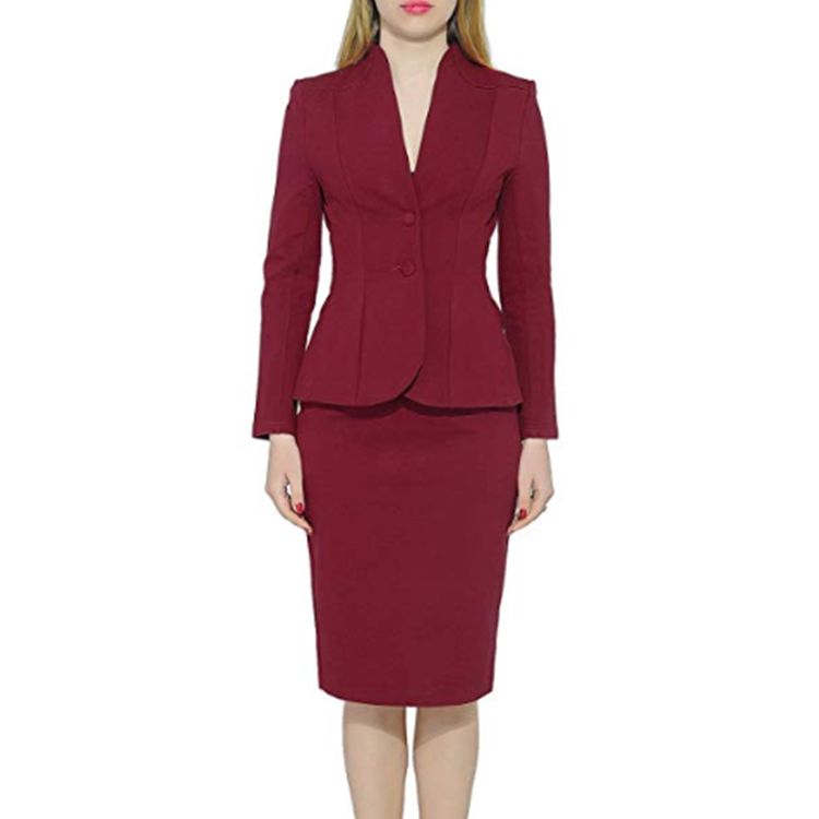 Trajes de negocios de alta calidad personalizados para mujeres, uniformes de oficina para el trabajo corporativo