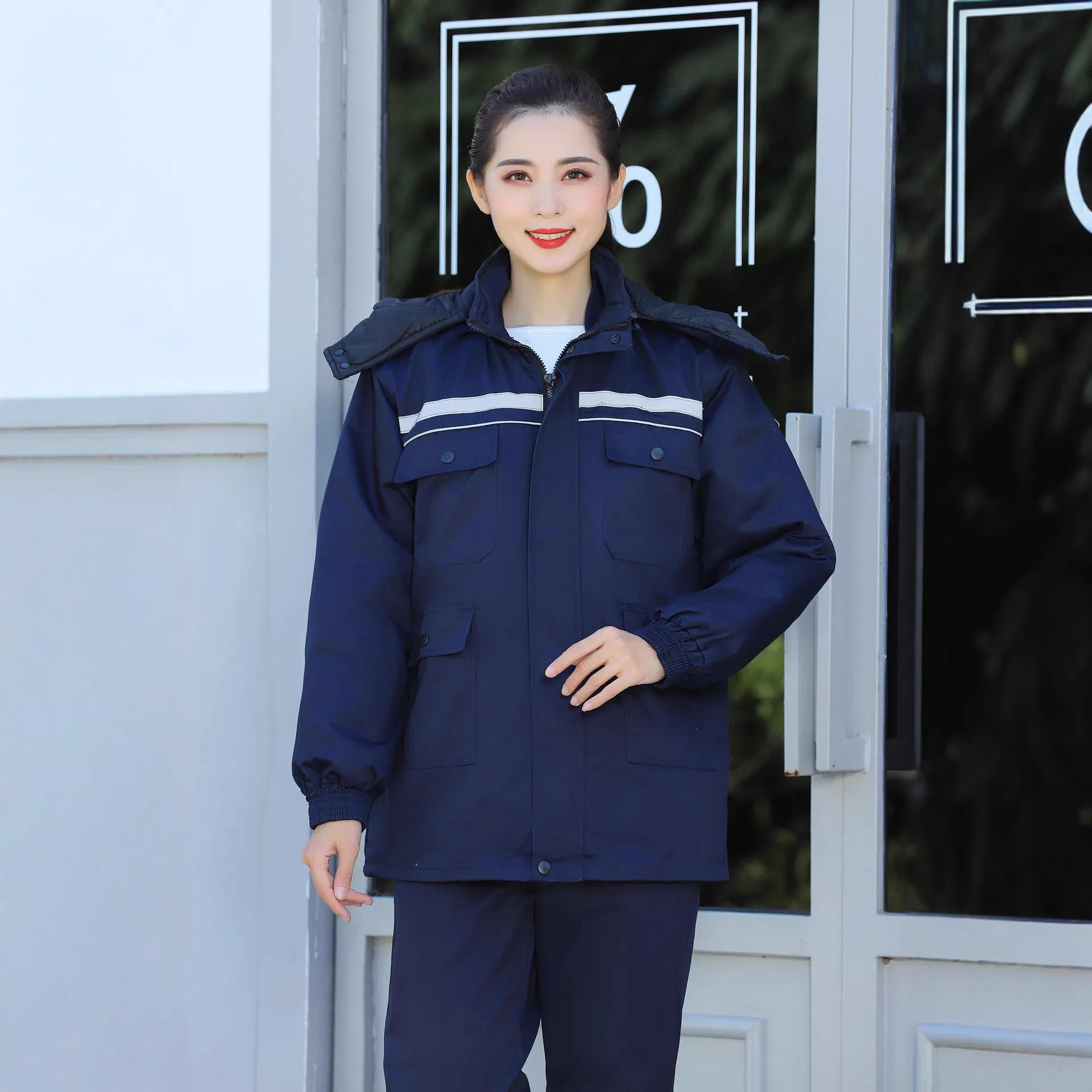 Ropa de trabajo industrial de manga larga con múltiples bolsillos para seguridad