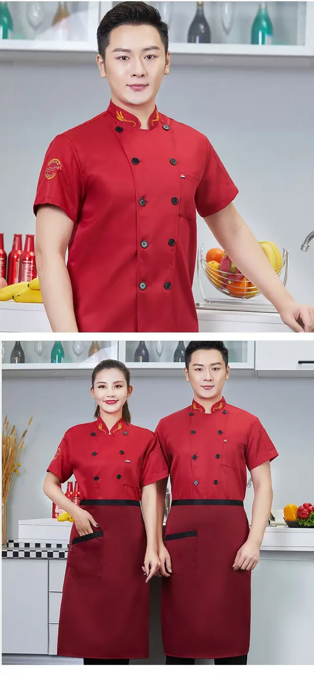 Chaqueta de chef unisex personalizada de manga larga para hombres, uniforme de trabajo de chef