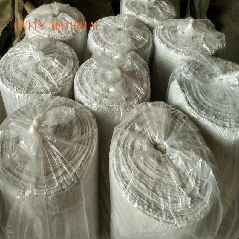 Refractory Ceramic Fiber Fibre Cloth Textiles Reinforced with Ss Wire