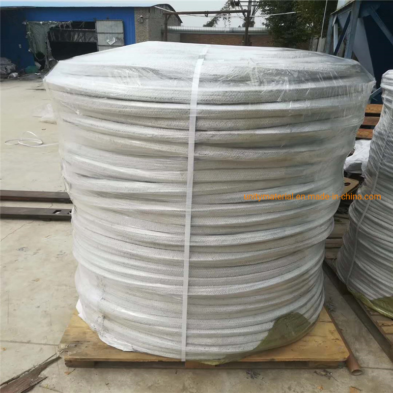 1260c Aluminum Silicate Thermal Insulation Fibre Mineral Wool Ceramic Fiber Round Square Braided Woven Textile Rope with Ss Steel Wire