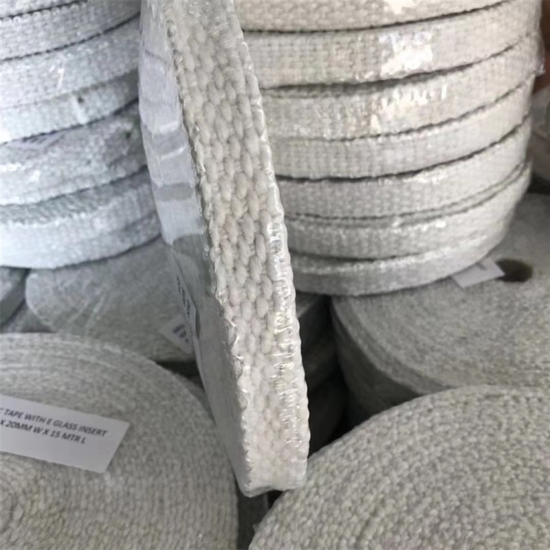 China Manufacturer Reinforced with Fiberglass Stainless Steel Wire Pipe Hose Protection Fireproof Heat Resistant High Temperature Insulation Ceramic Fiber Tape