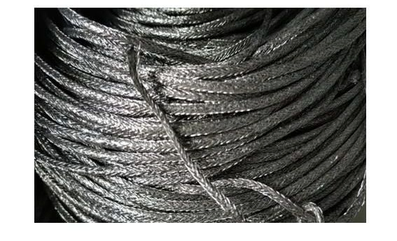 Expanded Graphite Yarn Reinforced with Glass Fibre+One Inconel 600 Wire