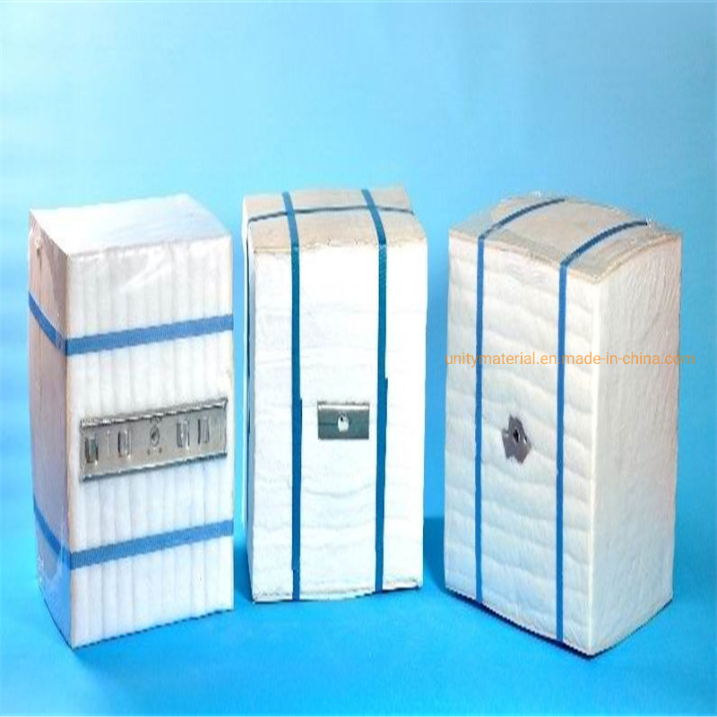 1260c St HP High Purity 1430c Aluminate Alumina Silicate Thermal Insulation Material Fibre Wool Blocks Ceramic Fibre Module with Anchors Hardware