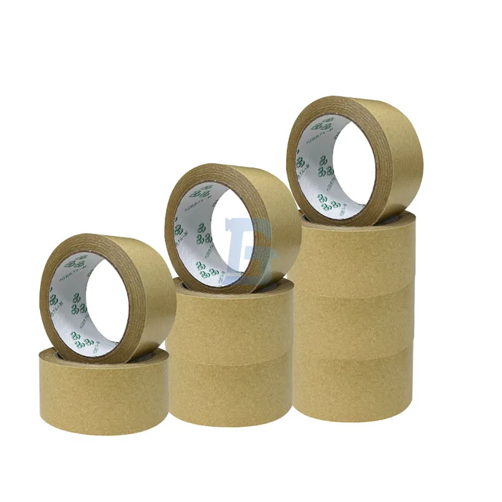 Eco-Friendly Printed Writable Single Sided Self Adhesive Tape Kraft Paper Tape