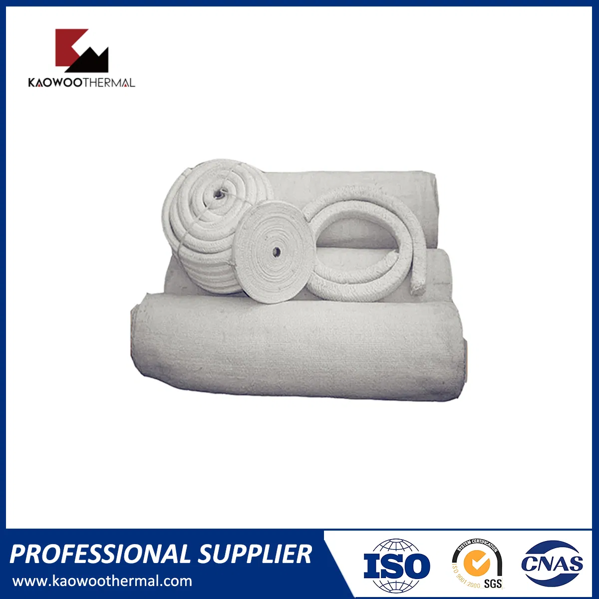 High Temperature Pipe Heat Insulation and Seal Ceramic Fibre Square Braided Rope