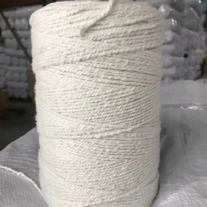 Refractory Bio Soluble Twisted Ceramic Fibre Fiber Yarn for Heat Resistant Insulation Door Seal