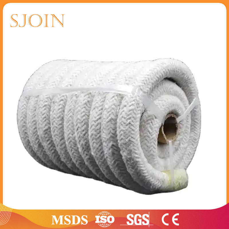 Heat Insulation Mineral Wool Fibre Thermal Resistant Textile Ceramic Fiber Sealing Fireproof Woven Building Material Refractory Round Square Rope